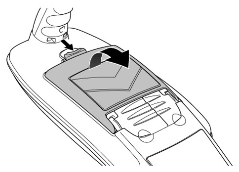 open the battery compartment