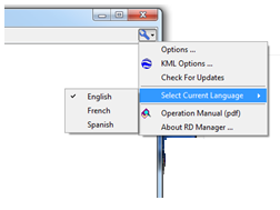 Select Language option